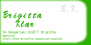 brigitta klar business card